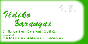 ildiko baranyai business card